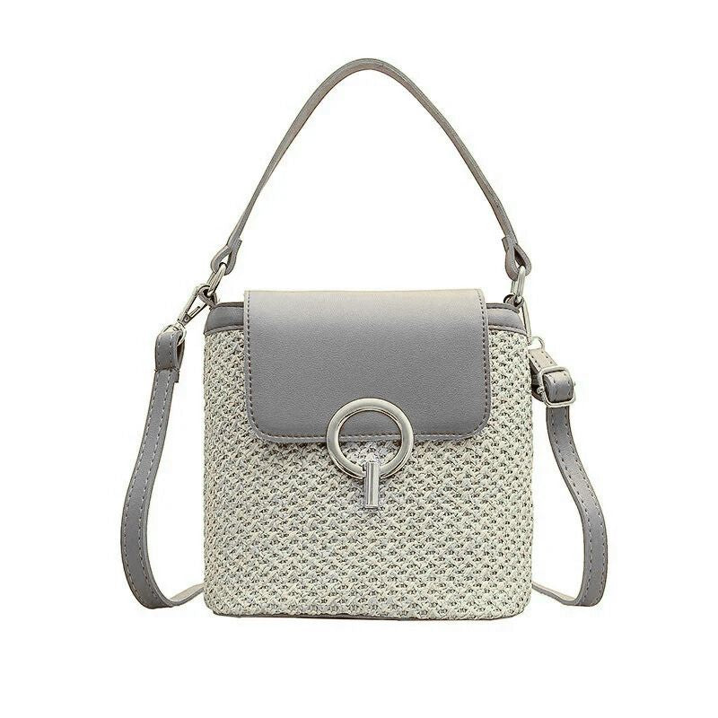 Beach Woven Bag for Women Trendy Korean Bucket Style-Handbags-Beige-Free Shipping Leatheretro