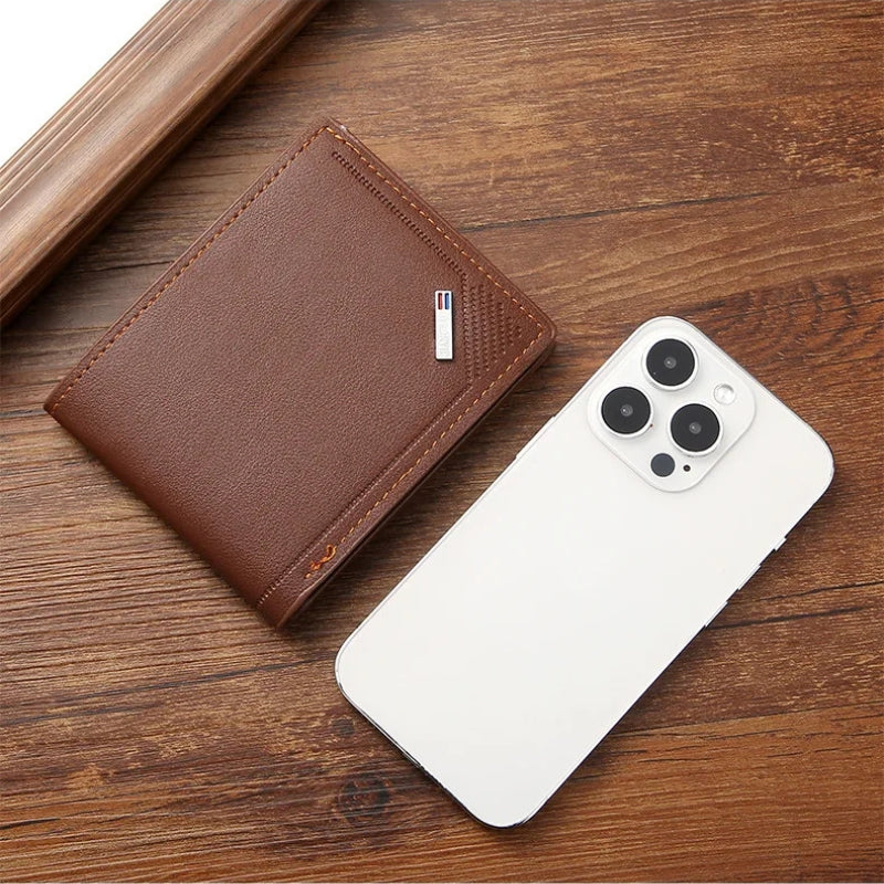 Luxury Handmade Leather Bifold Wallet - Vintage Premium Money Bag-Wallets & Money Clips-Black-Free Shipping Leatheretro