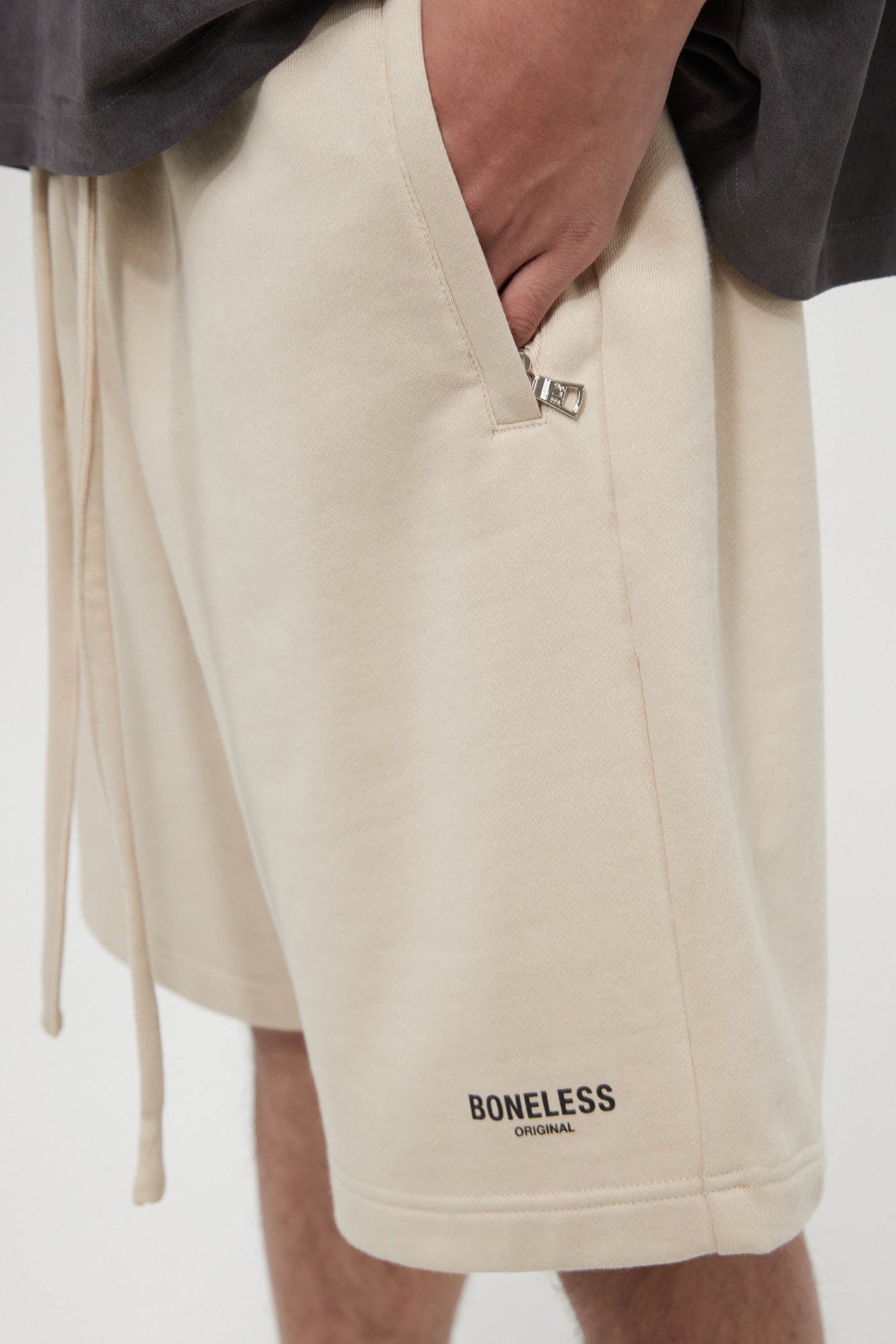 BONELESS Original Series Zipped Pocket Shorts-Shorts-S-Brown-Free Shipping Leatheretro