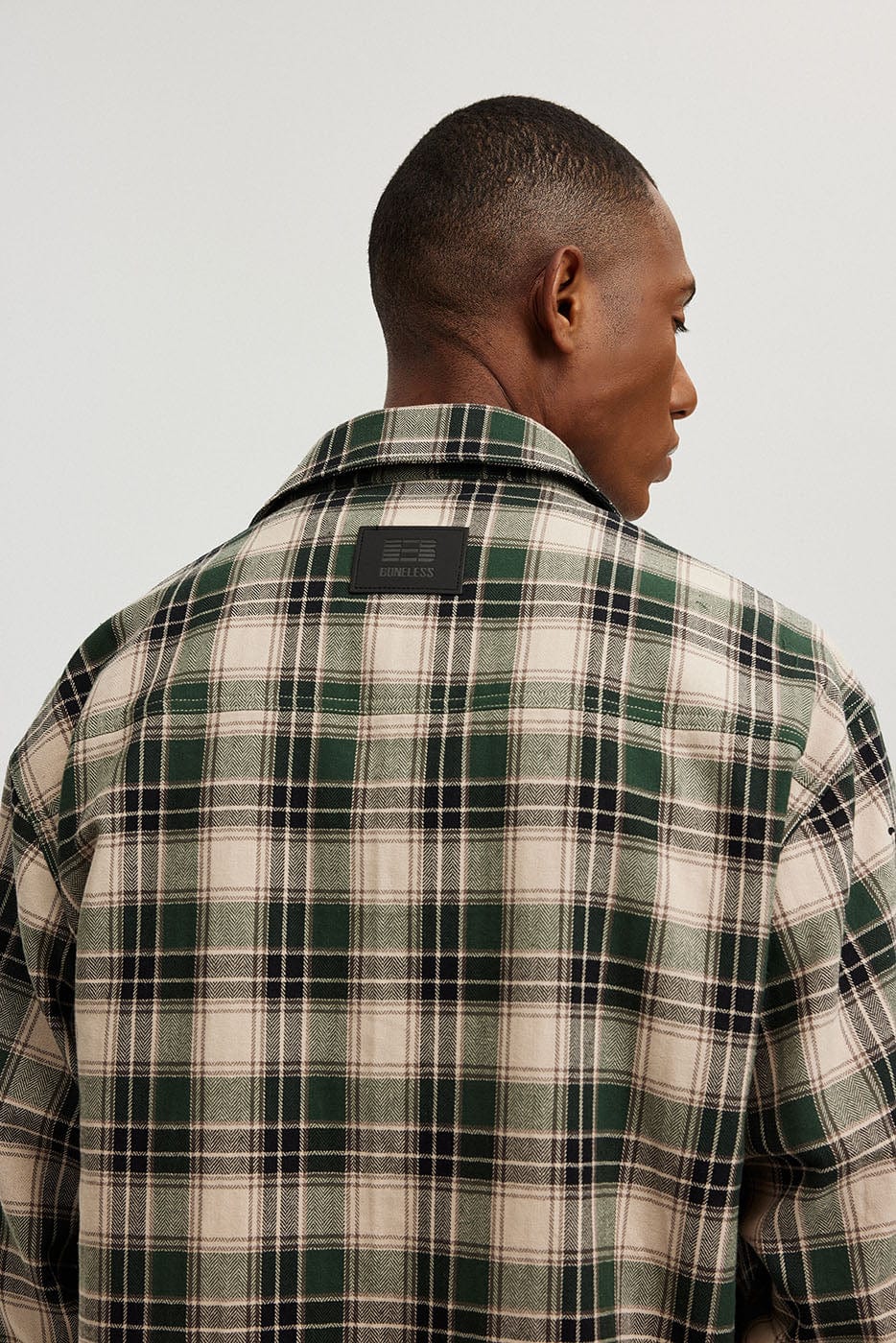 BONELESS Gothic Slogan Plaid Shirt-Shirt-S-Green-Free Shipping Leatheretro