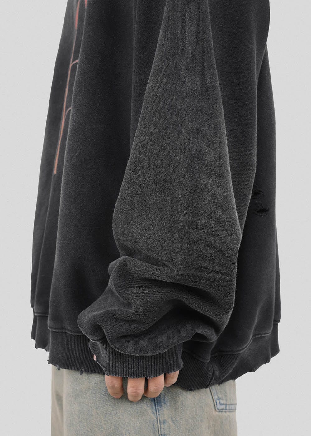 UNDERWATER Alive Ripped Sweatshirt Black-Sweatshirt-S-Free Shipping Leatheretro