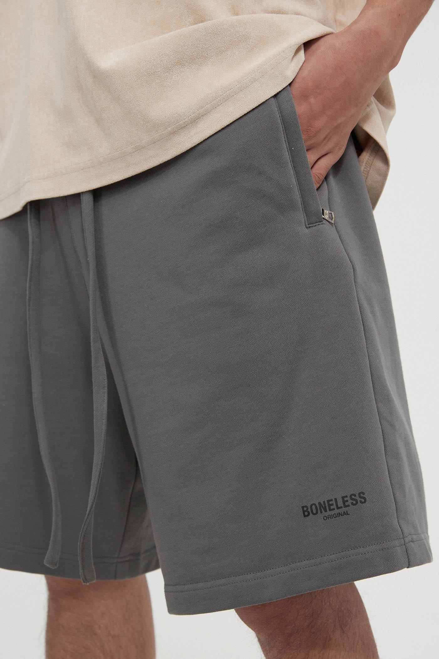 BONELESS Original Series Zipped Pocket Shorts-Shorts-S-Brown-Free Shipping Leatheretro