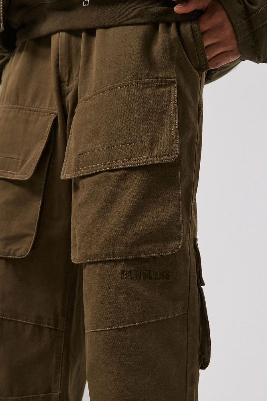 BONELESS Classic Cargo Pants (Only Size L Left)-Pants-Brown-S-Free Shipping Leatheretro