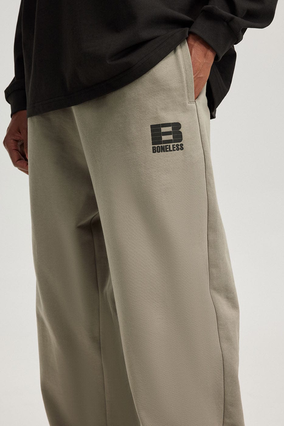 BONELESS Plaid B LOGO Jogger-Pants-S-Khaki-Free Shipping Leatheretro