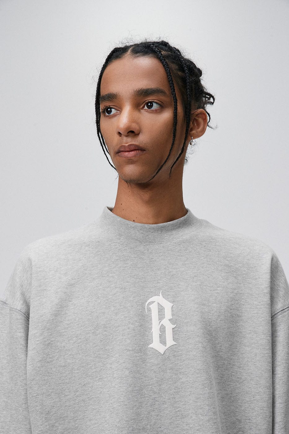 BONELESS Gothic LOGO Sweatshirt-Sweatshirt-S-Beige-Free Shipping Leatheretro