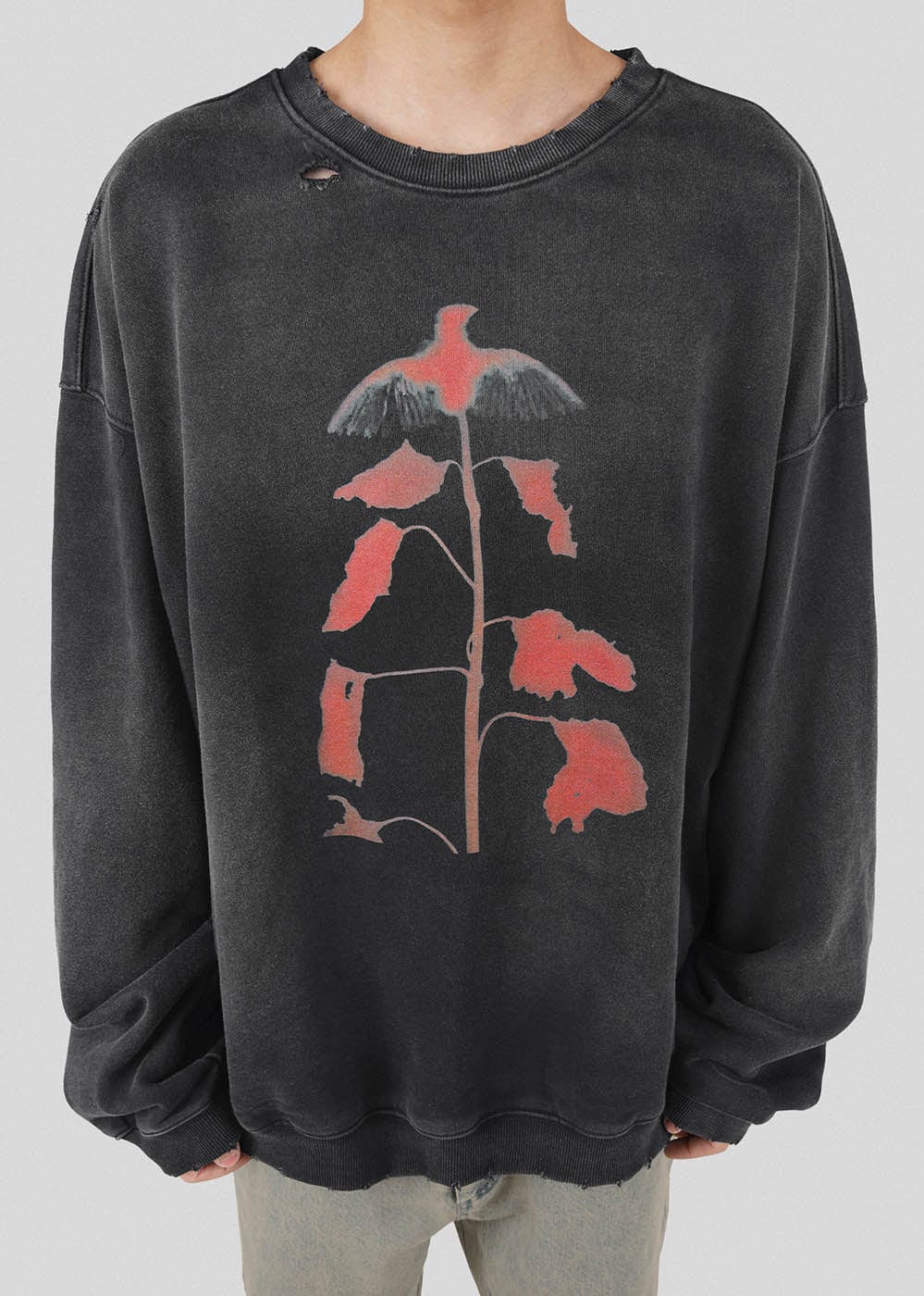 UNDERWATER Alive Ripped Sweatshirt Black-Sweatshirt-S-Free Shipping Leatheretro