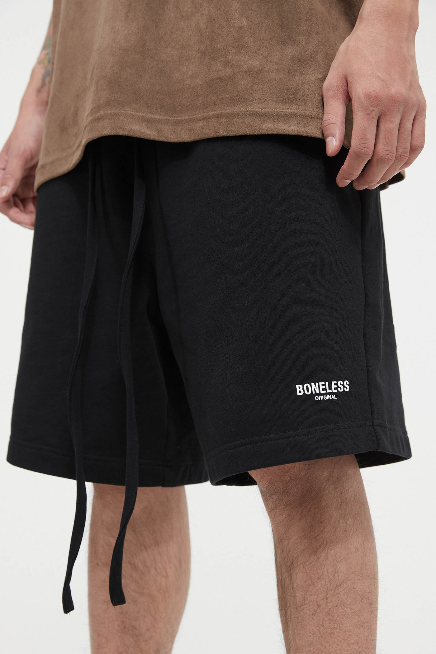 BONELESS Original Series Zipped Pocket Shorts-Shorts-S-Brown-Free Shipping Leatheretro