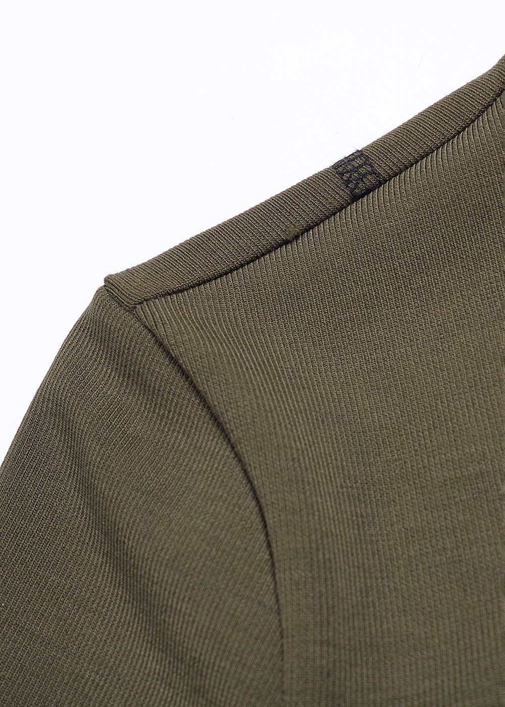 49PERCENT Stitch Outlined High Neck Long Sleeve T-shirt-L/S Tee-S-Green-Free Shipping Leatheretro