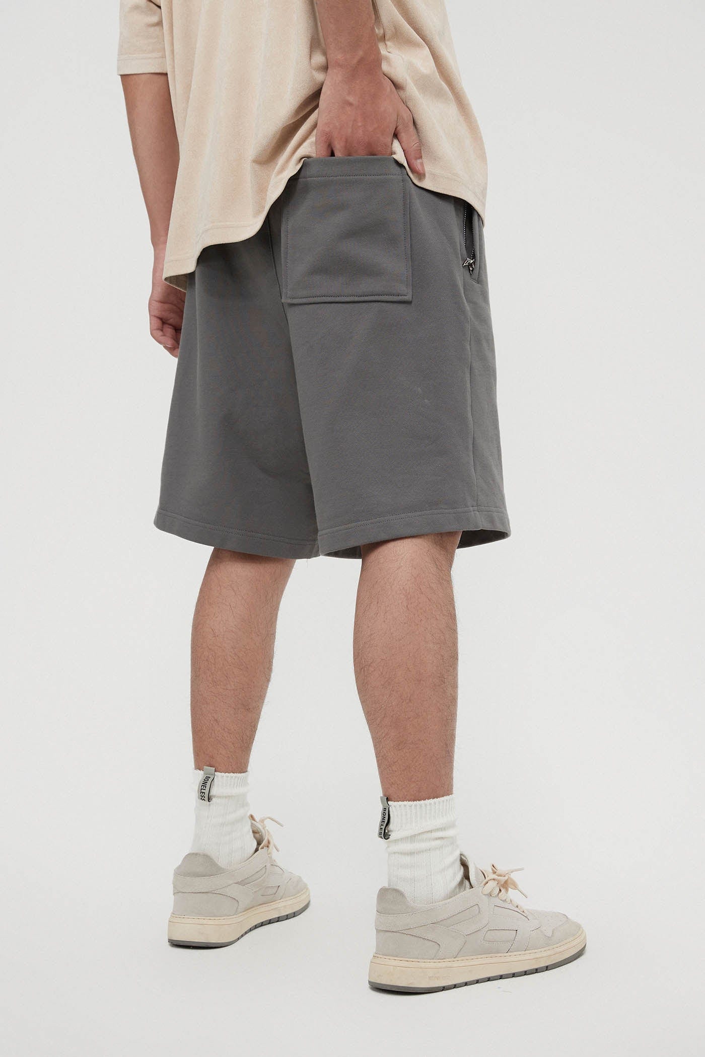 BONELESS Original Series Zipped Pocket Shorts-Shorts-S-Brown-Free Shipping Leatheretro