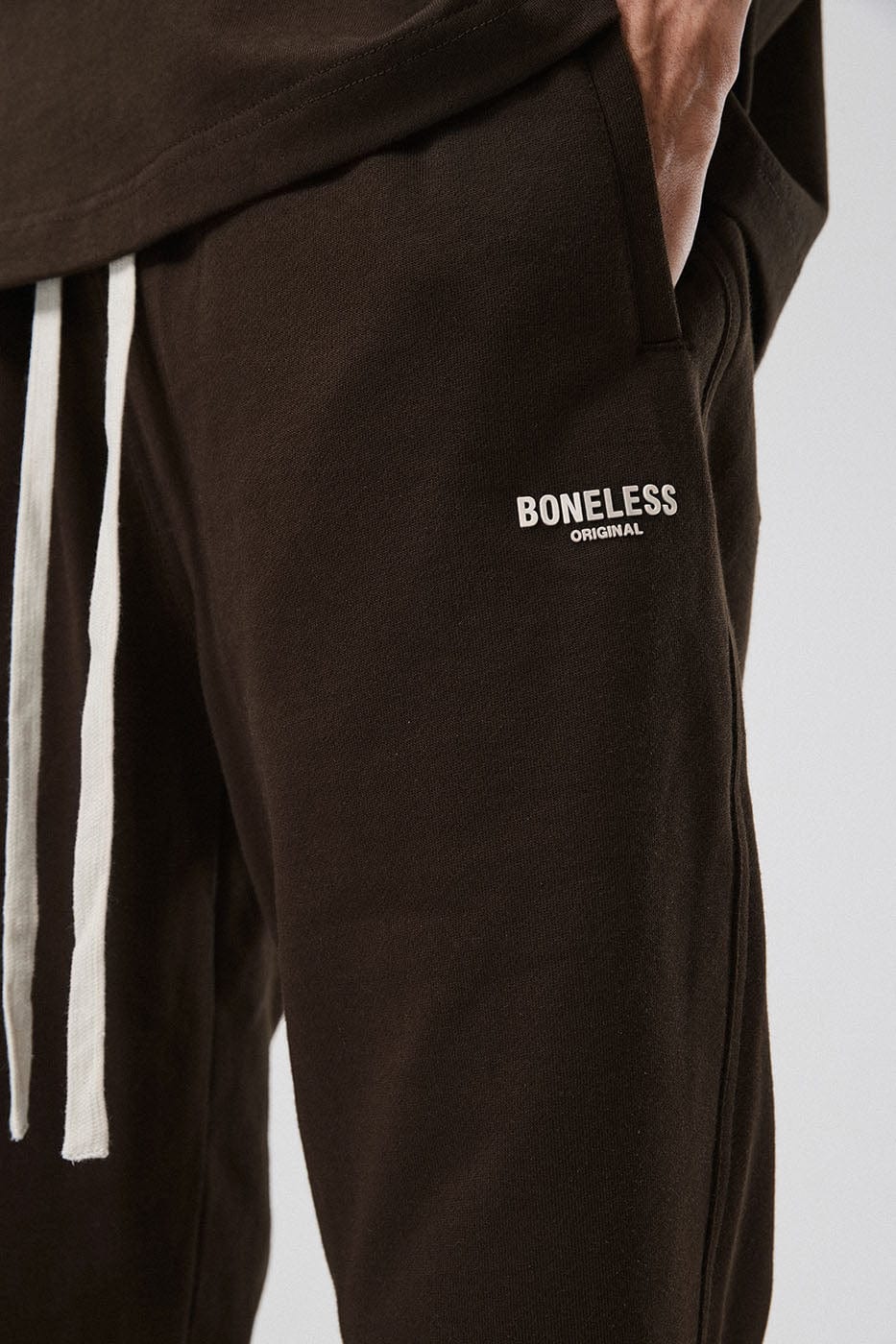 BONELESS Original Series Sweatpants-Pants-S-Beige-Free Shipping Leatheretro
