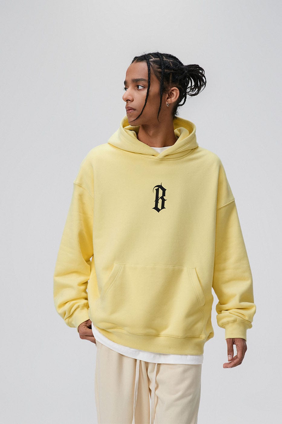 BONELESS Gothic LOGO Hoodie-Hoodie-S-Yellow-Free Shipping Leatheretro