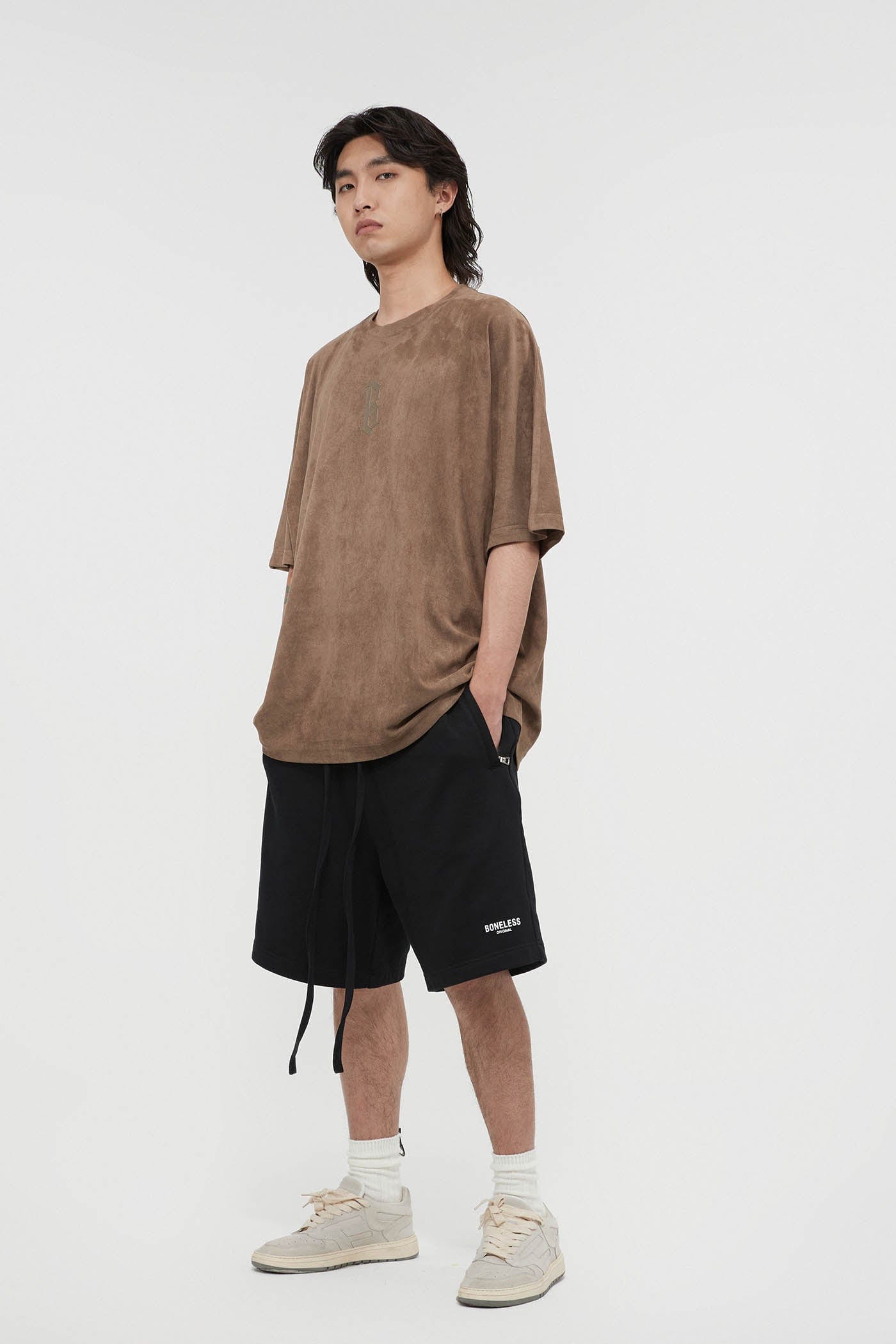 BONELESS Original Series Zipped Pocket Shorts-Shorts-S-Brown-Free Shipping Leatheretro