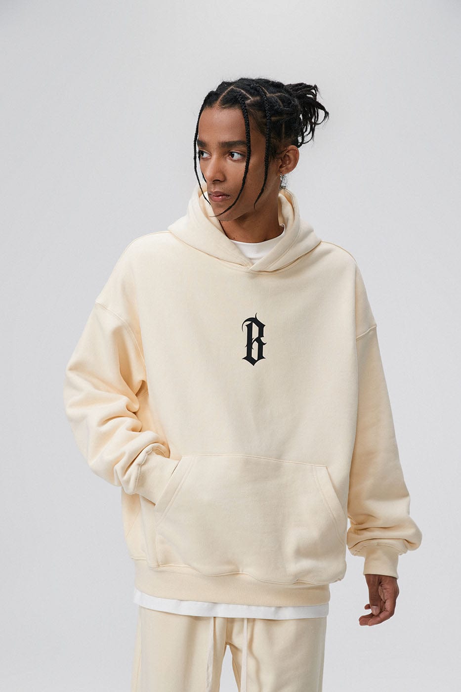 BONELESS Gothic LOGO Hoodie-Hoodie-S-Yellow-Free Shipping Leatheretro