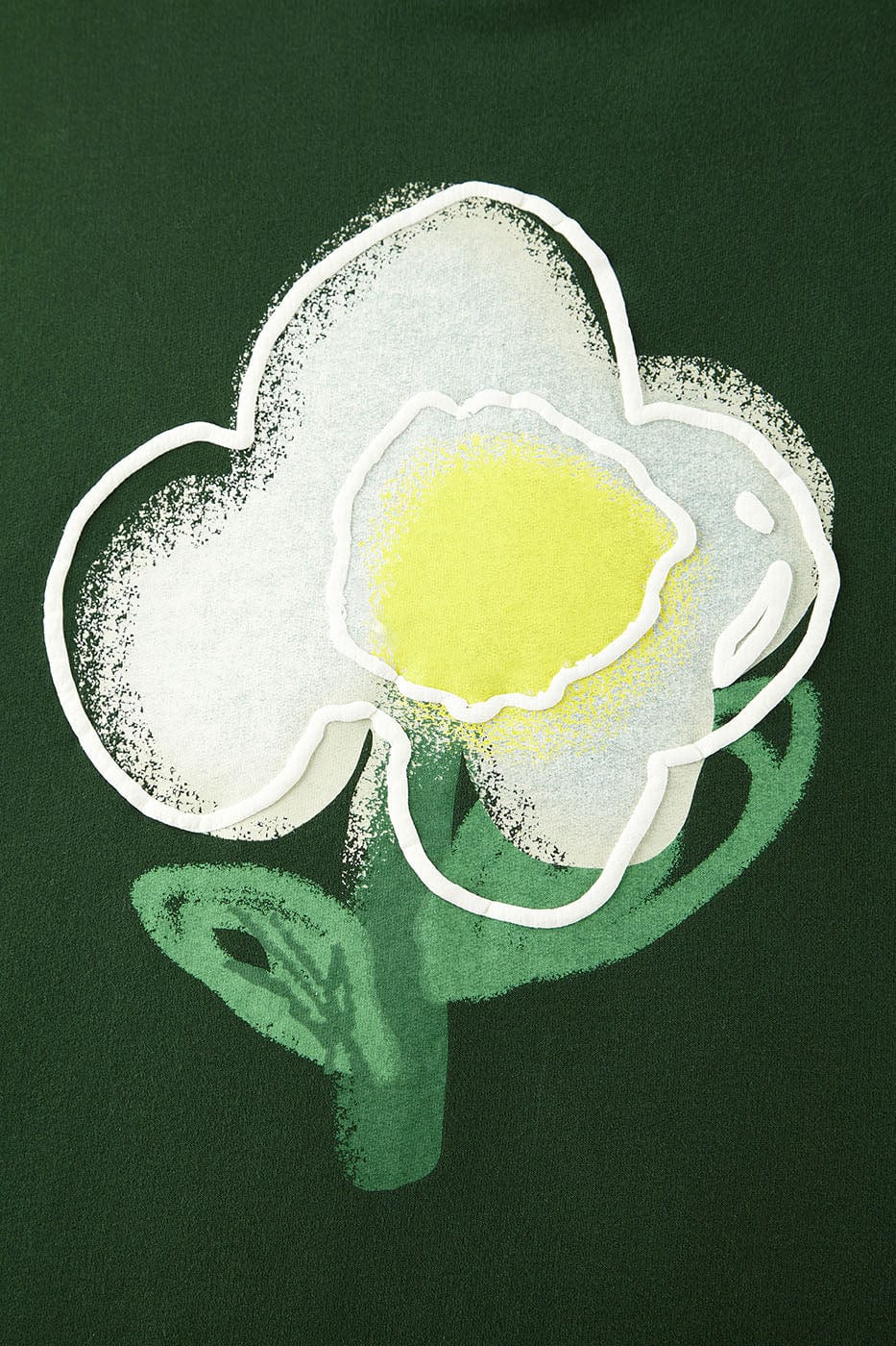 CONKLAB Fried Egg Flower Graphics L/S T-Shirt-L/S Tee-S-Green-Free Shipping Leatheretro