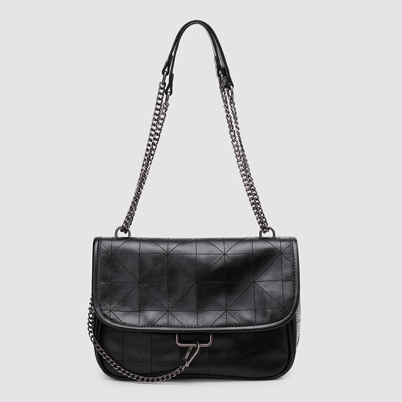 Versatile Rock Soft Shoulder Crossbody Bag-Handbags-Black-Free Shipping Leatheretro