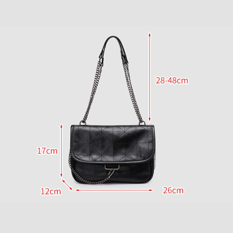 Versatile Rock Soft Shoulder Crossbody Bag-Handbags-Black-Free Shipping Leatheretro