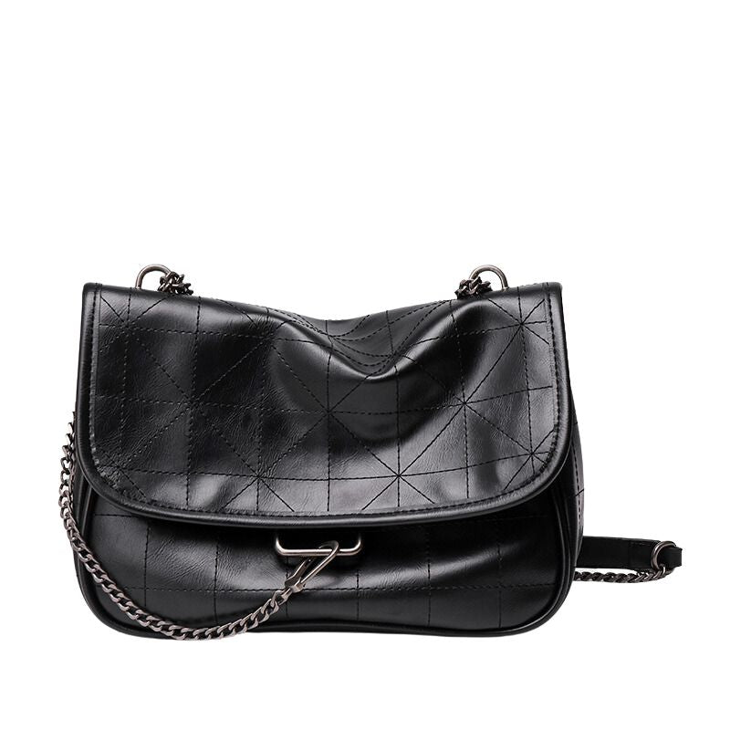 Versatile Rock Soft Shoulder Crossbody Bag-Handbags-Black-Free Shipping Leatheretro