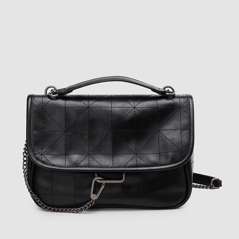 Versatile Rock Soft Shoulder Crossbody Bag-Handbags-Black-Free Shipping Leatheretro