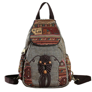 Vintage Canvas Backpacks for Women-Backpacks-Gray-Free Shipping Leatheretro