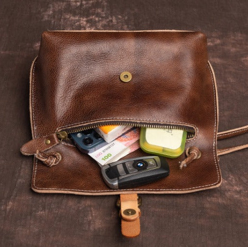 Vintage Genuine Leather Crossbody Bag for Women-Handbags-Coffee-Free Shipping Leatheretro