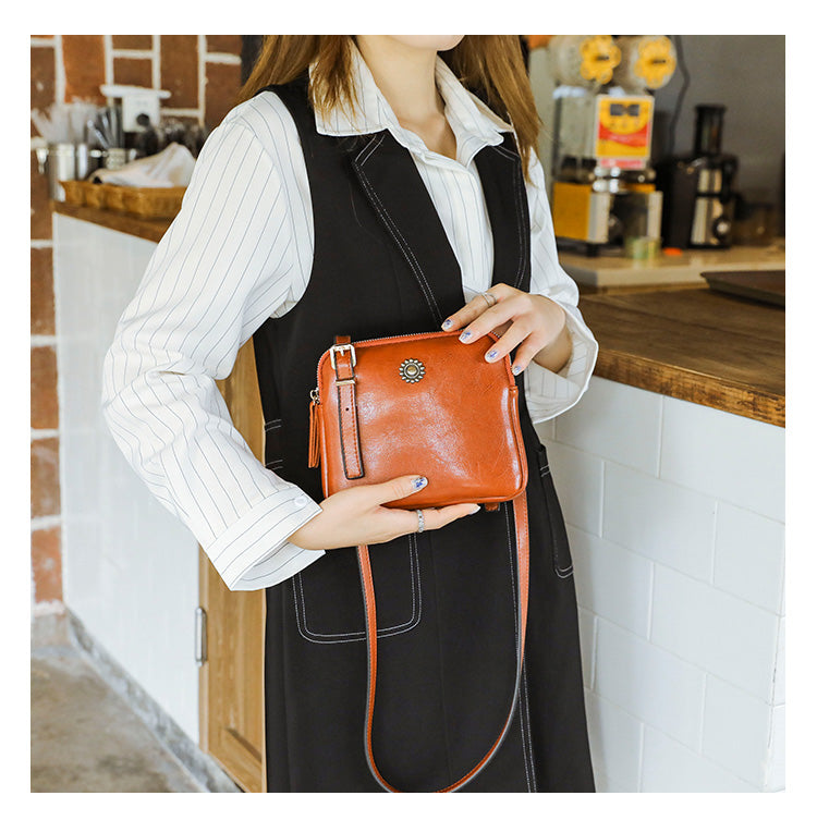 Vintage Style Square Shoulder Bag-Handbags-Black-Free Shipping Leatheretro