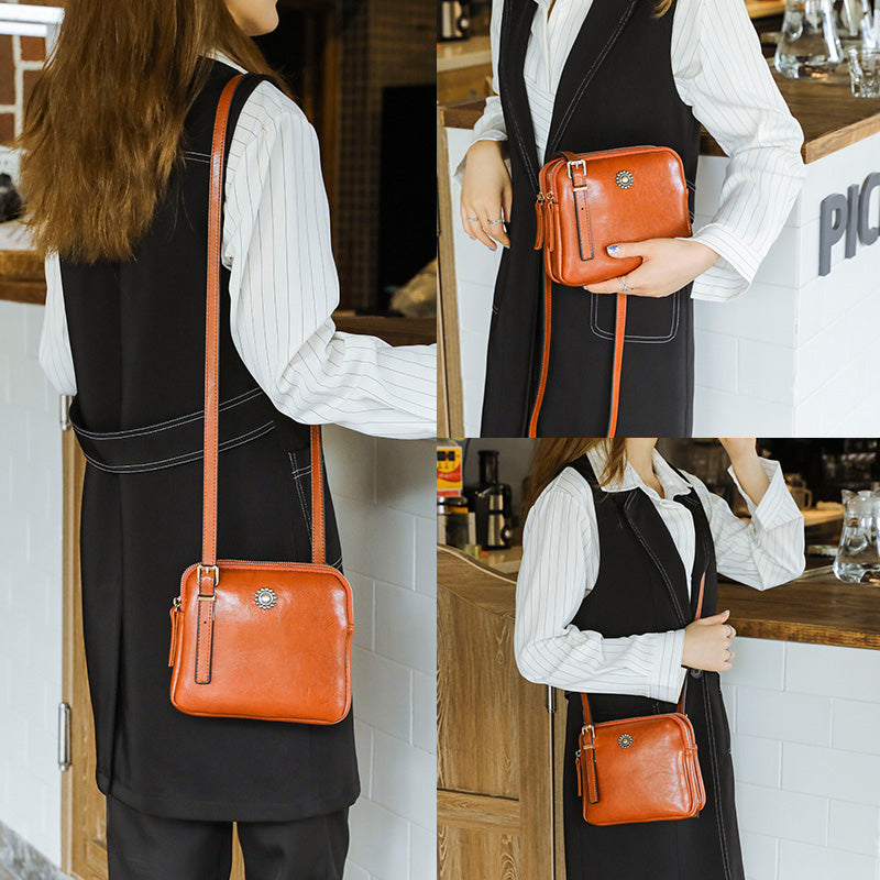Vintage Style Square Shoulder Bag-Handbags-Black-Free Shipping Leatheretro