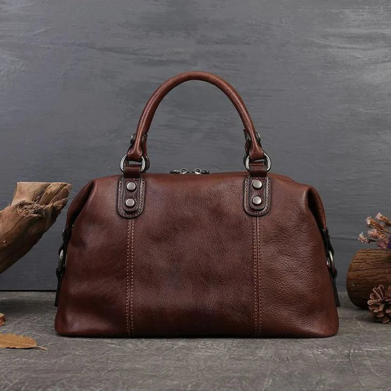 Vintage Totem Genuine Leather Women's Dumpling Bag-Handbags-Coffee-Free Shipping Leatheretro