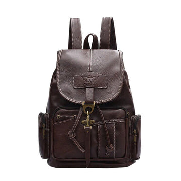 Vintage Women Backpack For Teenage Girls-Backpacks-Coffee-Free Shipping Leatheretro