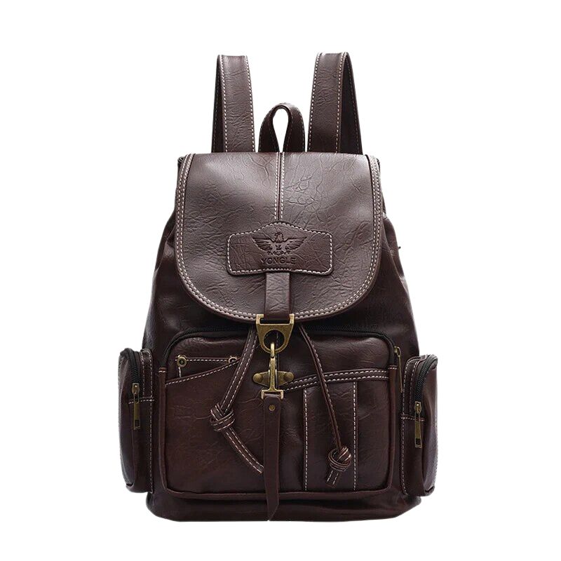 Vintage Women Backpack For Teenage Girls-Backpacks-Coffee-Free Shipping Leatheretro