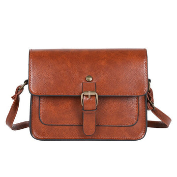 Vintage Women Flap Fashion Casual Leather Shoulder Bags Lady Crossbody Messenger Bag-Handbags-Light Brown-Free Shipping Leatheretro