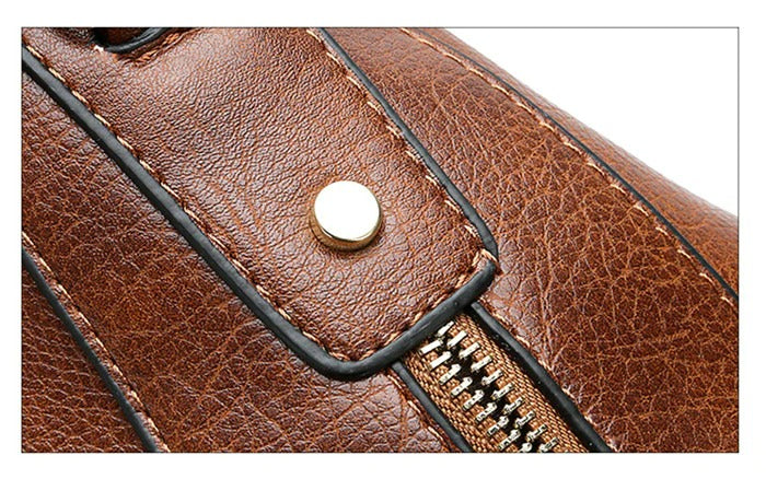 Vintage Women Shoulder Crossbody Bag-Handbags-Brown-Free Shipping Leatheretro