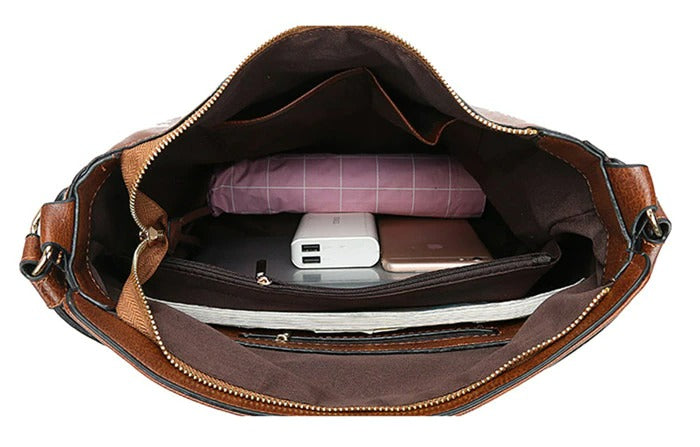 Vintage Women Shoulder Crossbody Bag-Handbags-Brown-Free Shipping Leatheretro