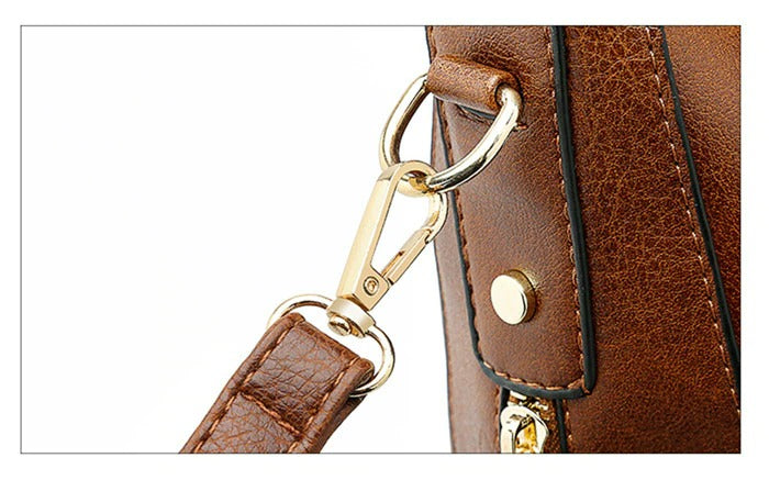 Vintage Women Shoulder Crossbody Bag-Handbags-Brown-Free Shipping Leatheretro