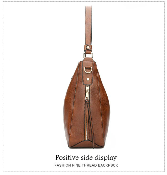 Vintage Women Shoulder Crossbody Bag-Handbags-Brown-Free Shipping Leatheretro