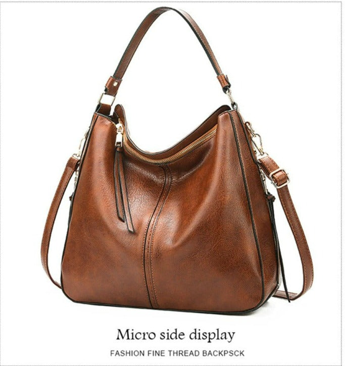 Vintage Women Shoulder Crossbody Bag-Handbags-Brown-Free Shipping Leatheretro