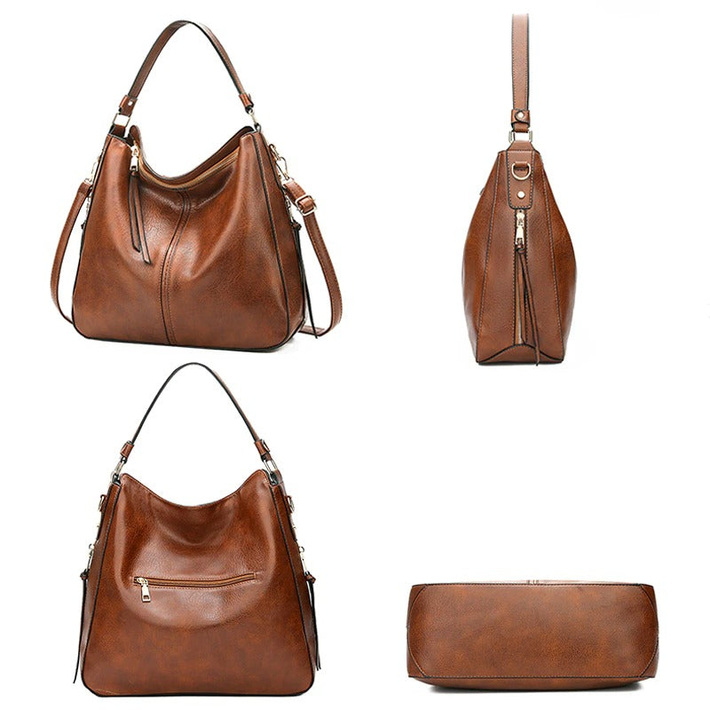 Vintage Women Shoulder Crossbody Bag-Handbags-Brown-Free Shipping Leatheretro