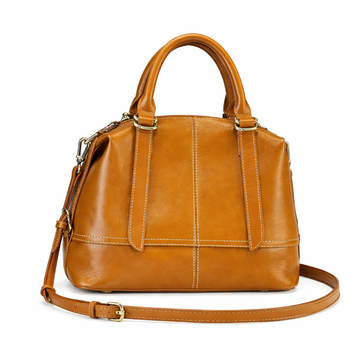 Vintage Genuine Cow Leather Women's Bag - Luxury Design Woman Handbag-Dark Brown-Free Shipping Leatheretro