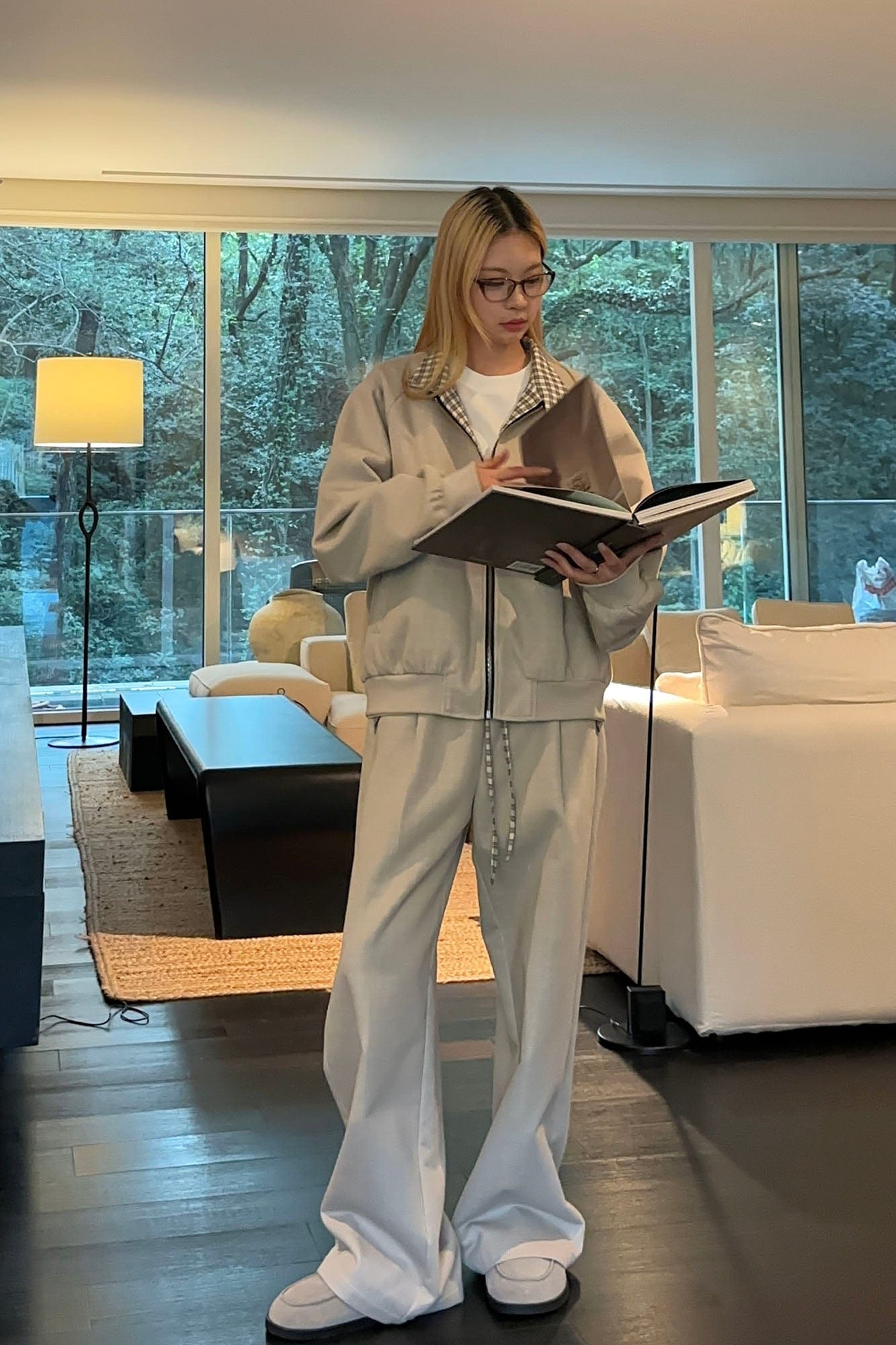 OKAYTHXBYE Plaid Layered Waist Drawstring Sweatpants-Pants-S-Black-Free Shipping Leatheretro