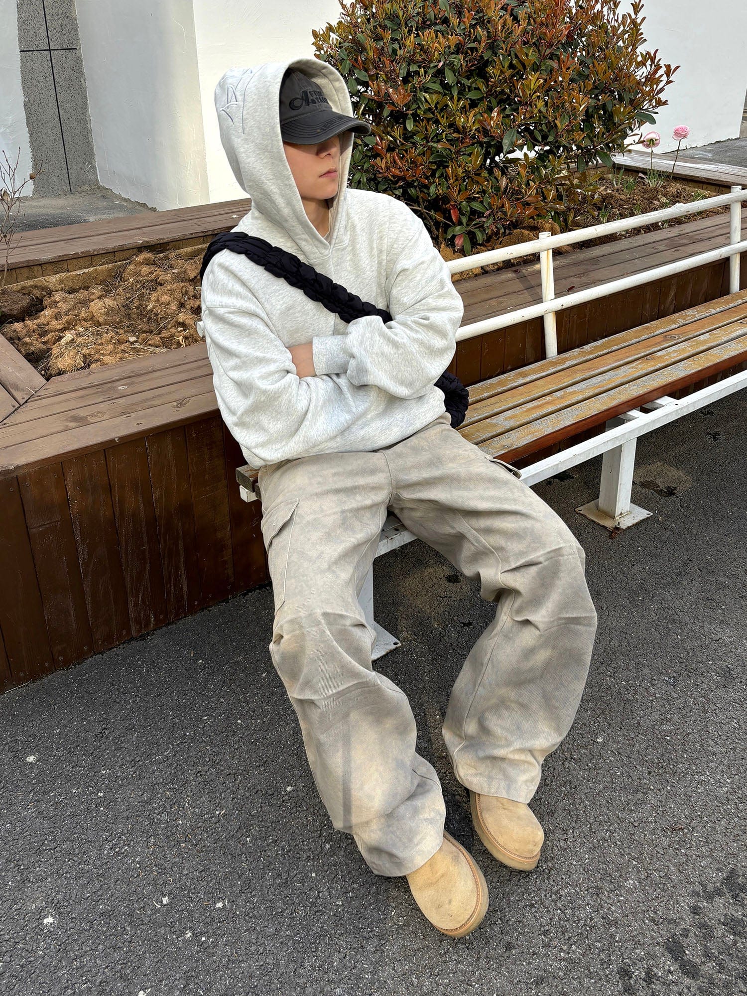 OKAYTHXBYE Subtle Marble Multi-Pocket Cargo Pants-Pants-XS-Free Shipping Leatheretro