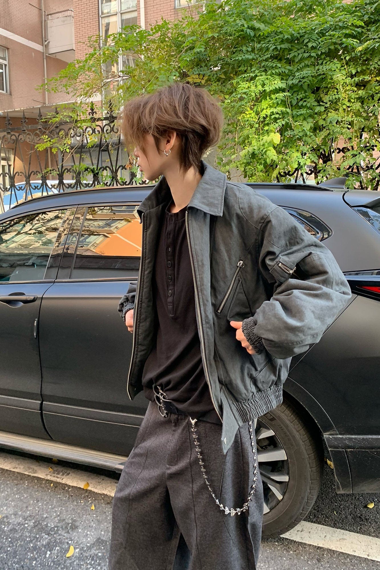 OKAYTHXBYE 3M Thinsulate Padded Multi-Zip Bomber Jacket-Jacket-S-Free Shipping Leatheretro