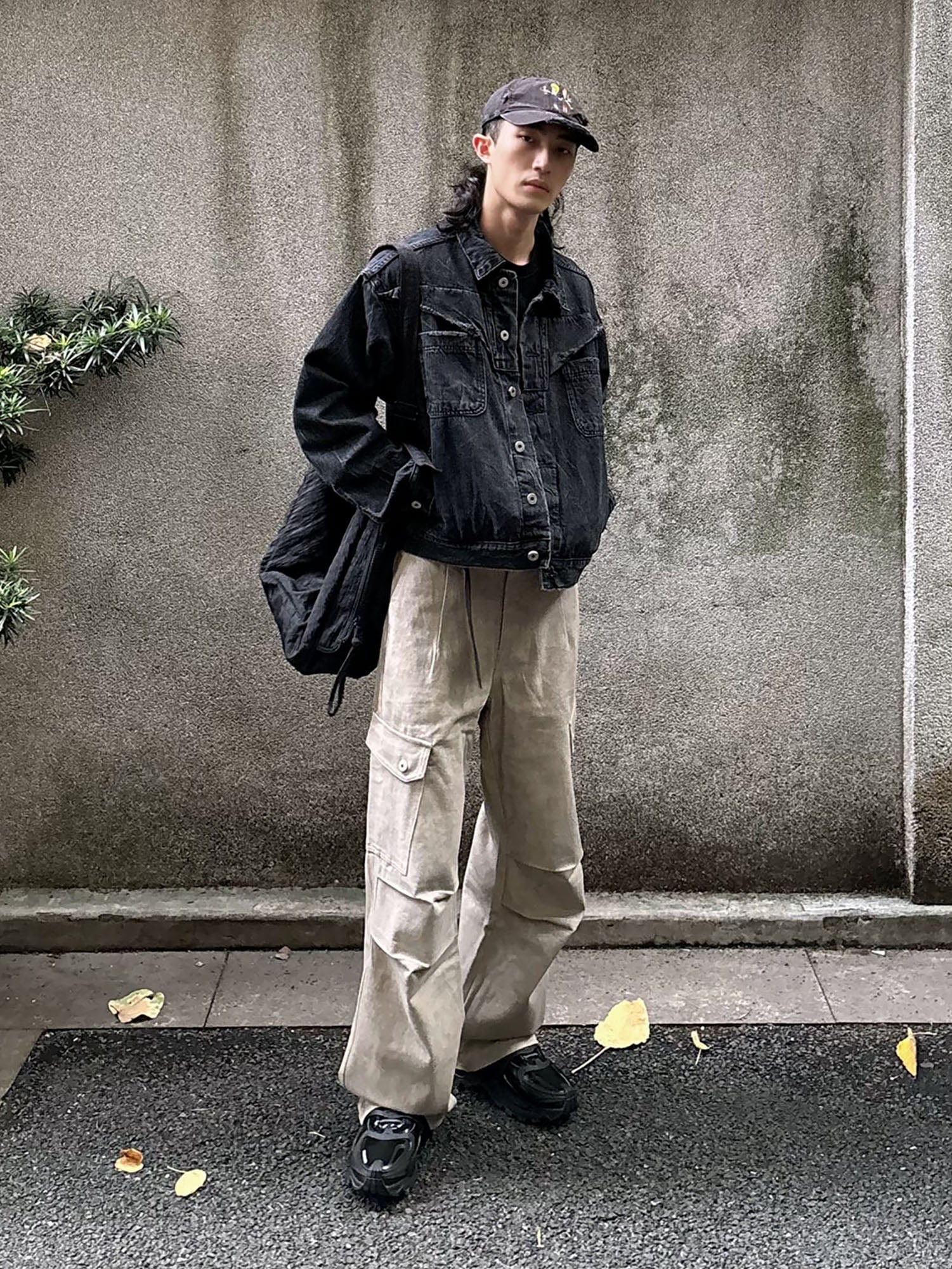 OKAYTHXBYE Subtle Marble Multi-Pocket Cargo Pants-Pants-XS-Free Shipping Leatheretro