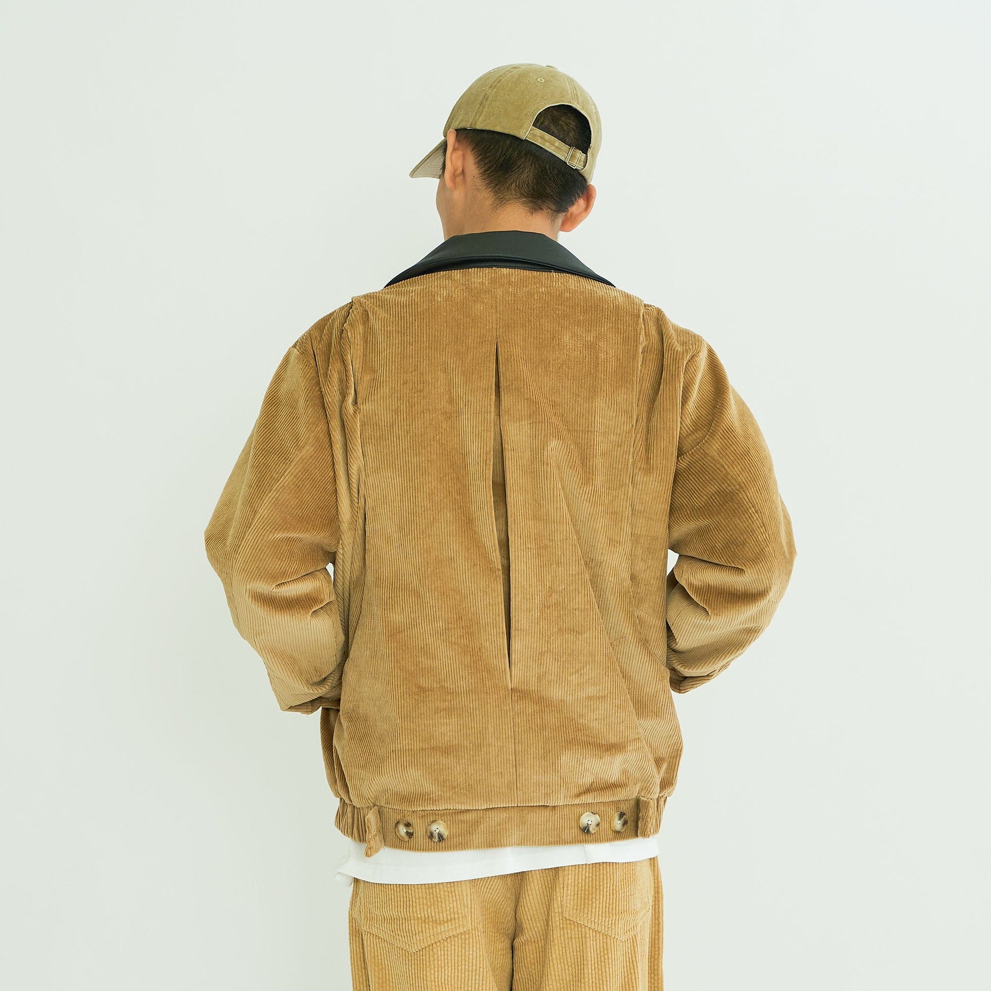 WIID Contrast Collar Corduroy Jacket-Jacket-M-Free Shipping Leatheretro