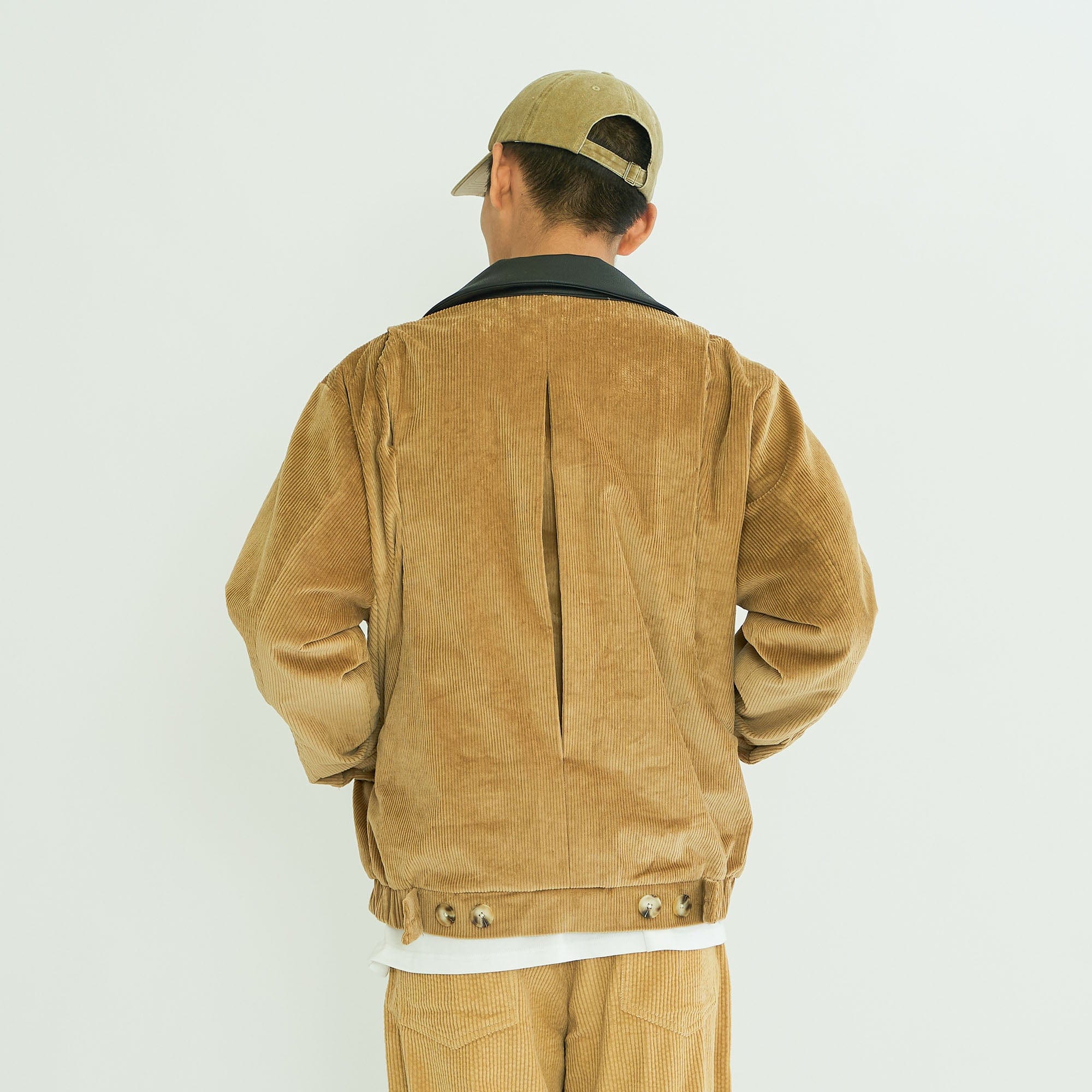 WIID Contrast Collar Corduroy Jacket-Jacket-M-Free Shipping Leatheretro