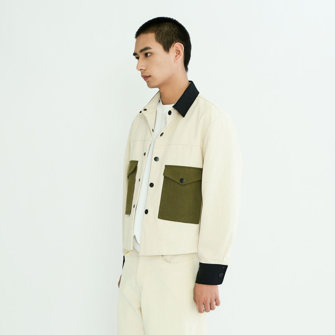 WIID Contrast Utility Pocket Barn Jacket-Jacket-M-Free Shipping Leatheretro