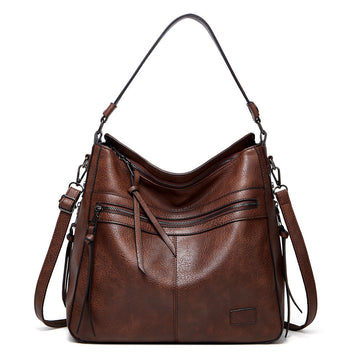 Winter Vintage PU Leather Tassel Handbag-Handbags-Black-Free Shipping Leatheretro