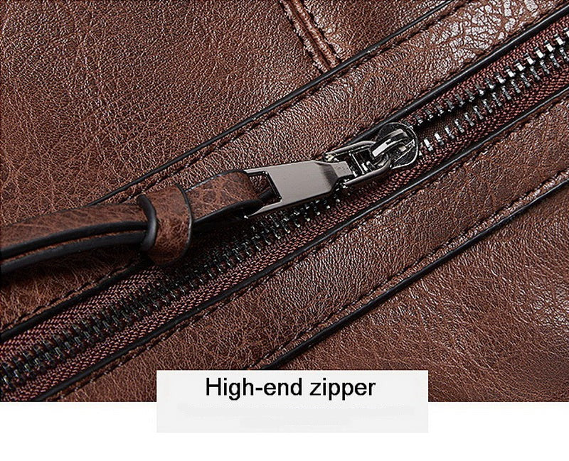 Winter Vintage PU Leather Tassel Handbag-Handbags-Black-Free Shipping Leatheretro