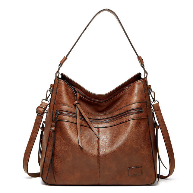 Winter Vintage PU Leather Tassel Handbag-Handbags-Auburn-Free Shipping Leatheretro