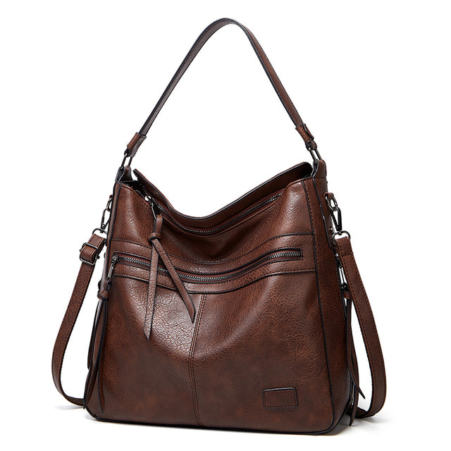 Winter Vintage PU Leather Tassel Handbag-Handbags-Coffee-Free Shipping Leatheretro