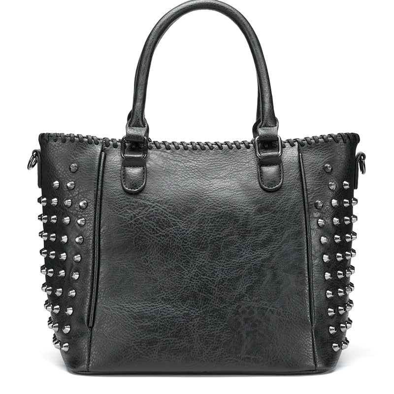 Women Leather Skull Handbag-Handbags-Black-Free Shipping Leatheretro