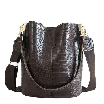Women Shoulder Crocodile Crossbody Bag-Handbags-Auburn-Free Shipping Leatheretro